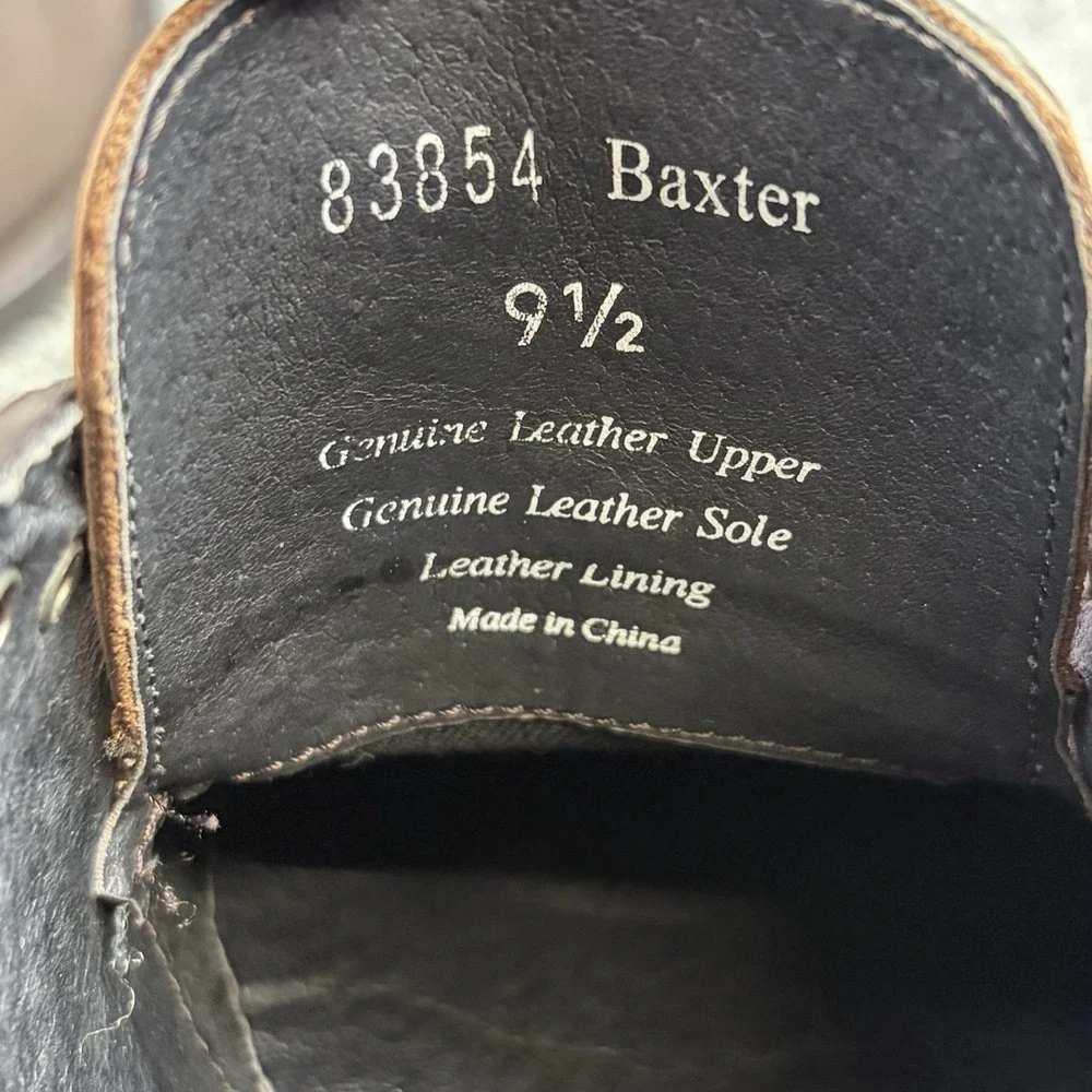 Gordon Rush Baxter Brown Leather Plain Toe Derby Dress Shoes Mens 9.5 83854